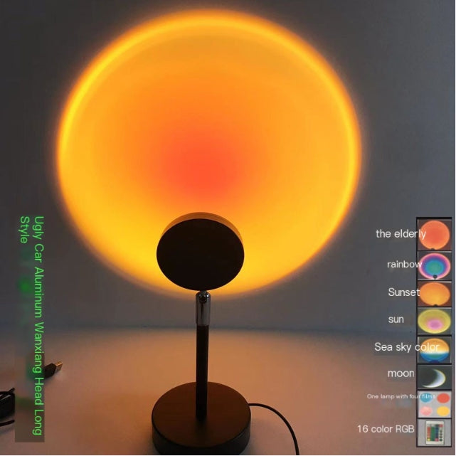Petty Pet rainbow projection light - RGB Sunset Projection Lamp for Ambient Lighting
