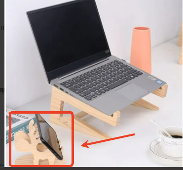 OakDesk Wooden Laptop and Phone Stand