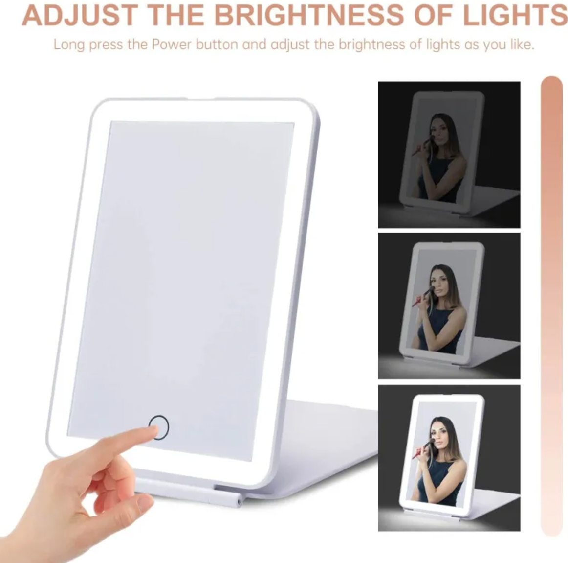 Petty Pet dimmable makeup mirror - Foldable LED Touch Makeup Mirror