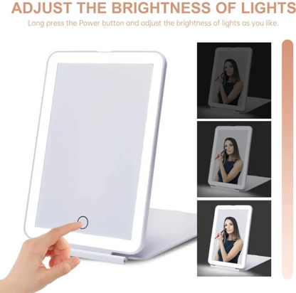 Petty Pet dimmable makeup mirror - Foldable LED Touch Makeup Mirror