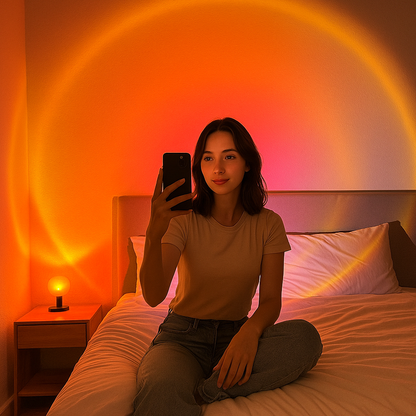 RGB Sunset Lamp cozy ambiance
