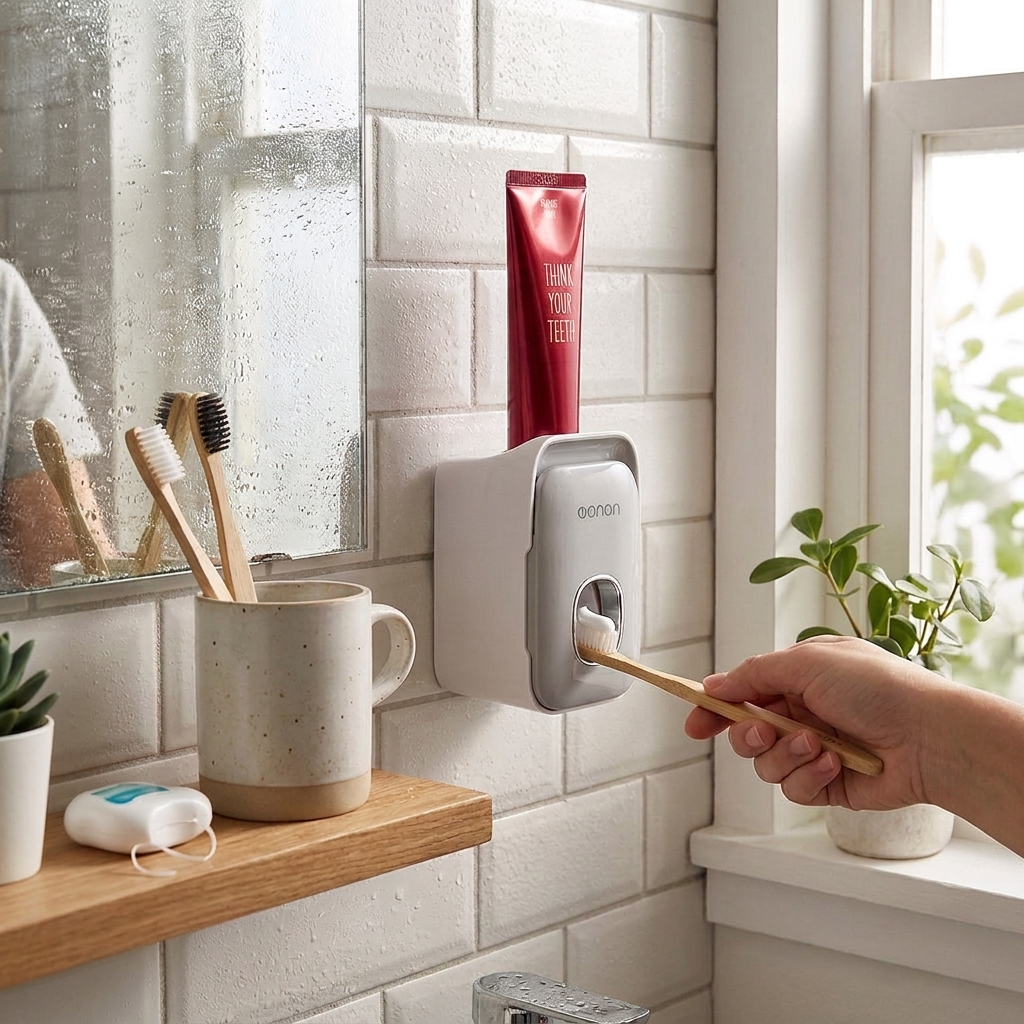 Wall-Mounted Toothbrush Holder lifestyle
