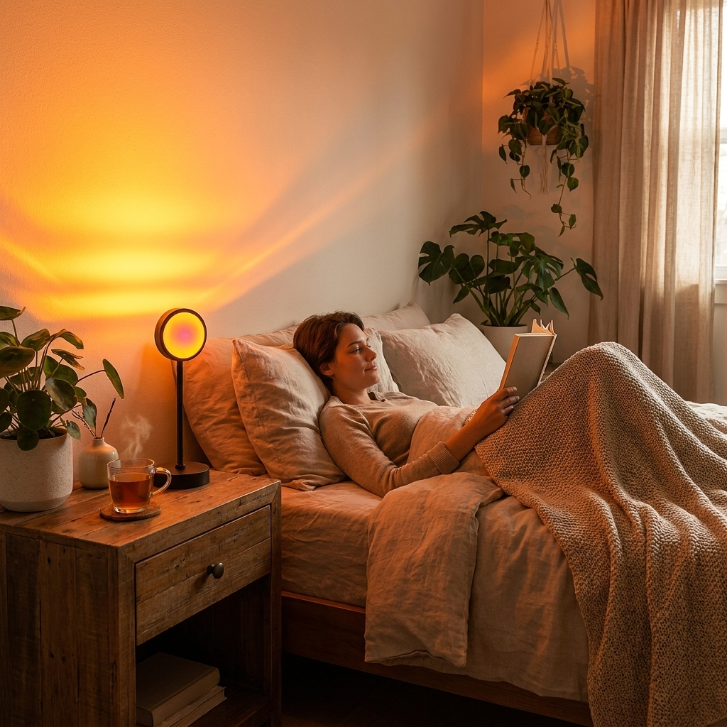 RGB Sunset Projection Lamp lifestyle