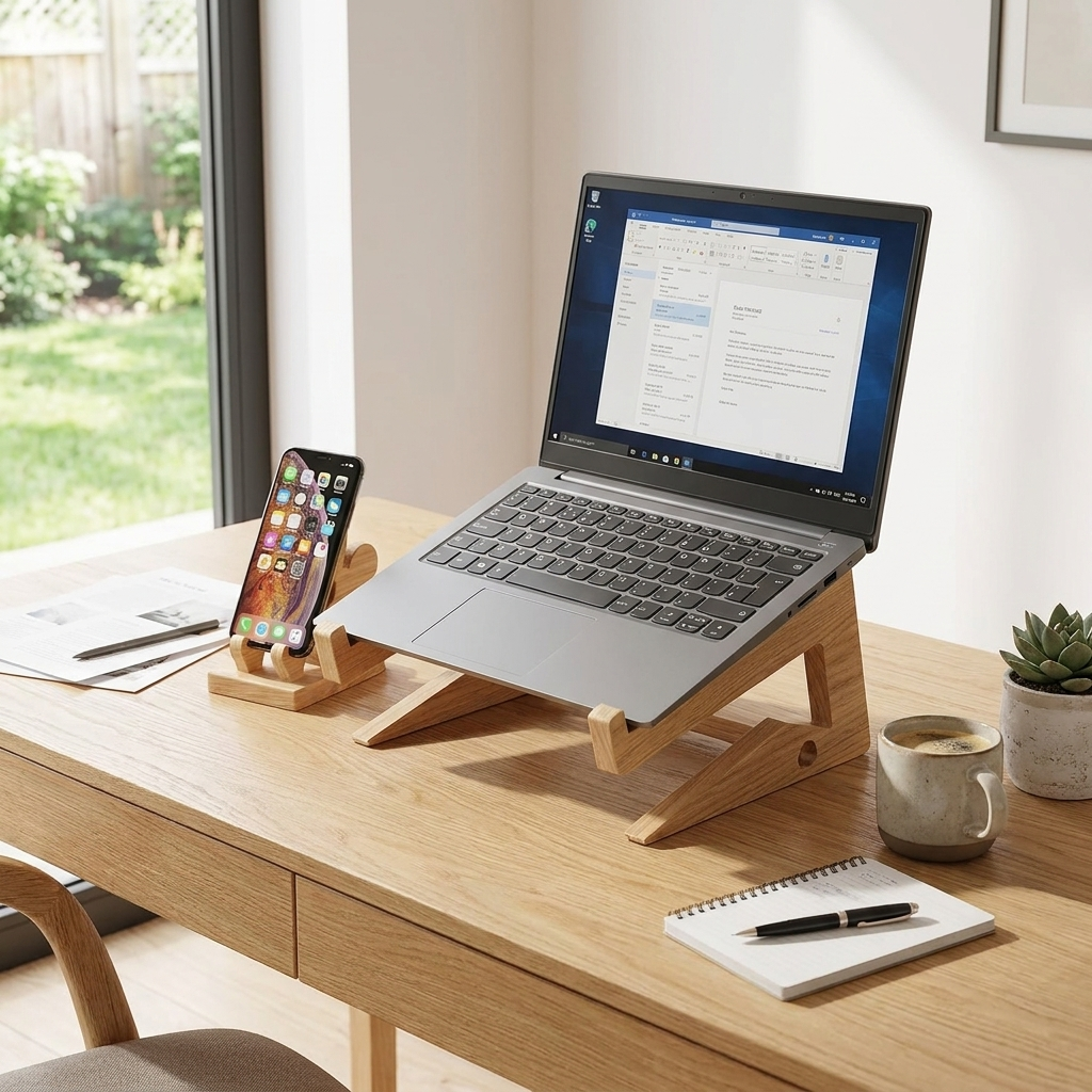 Wooden Laptop Stand lifestyle