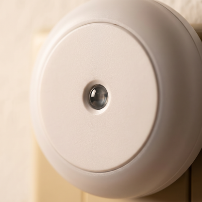 Close-up detail of Petty Pet DuskSense Plug-In Night Light photosensor and diffuser