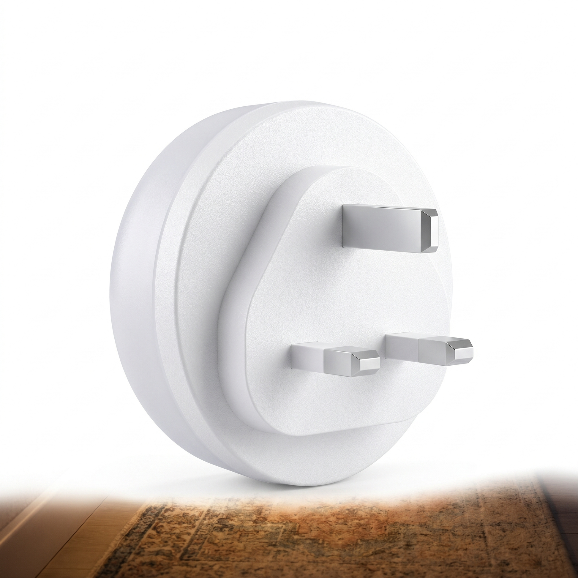 Petty Pet DuskSense Plug-In Night Light 62mm round white UK plug product photo on white background